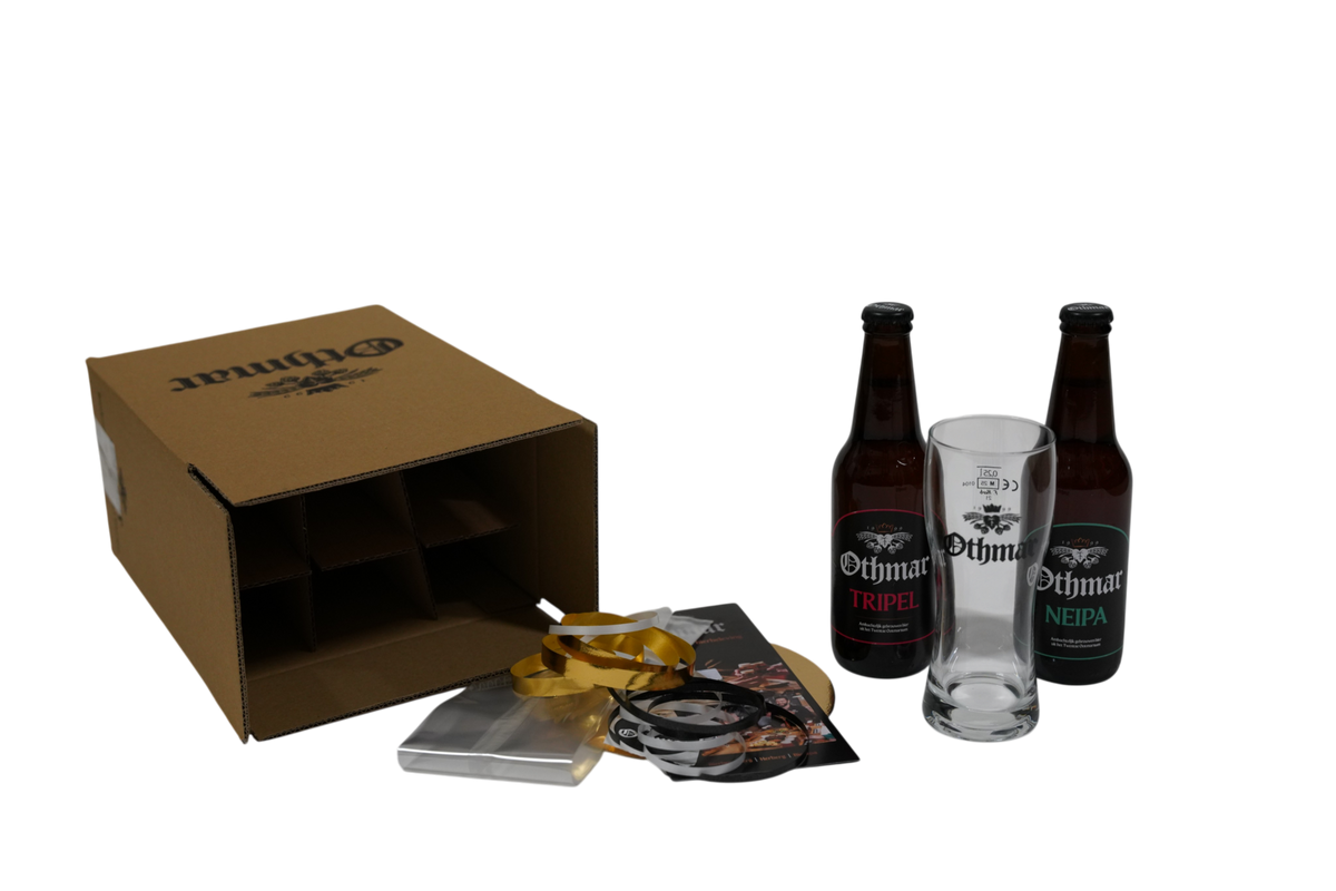 Diamantzak 2 bier en bierglas