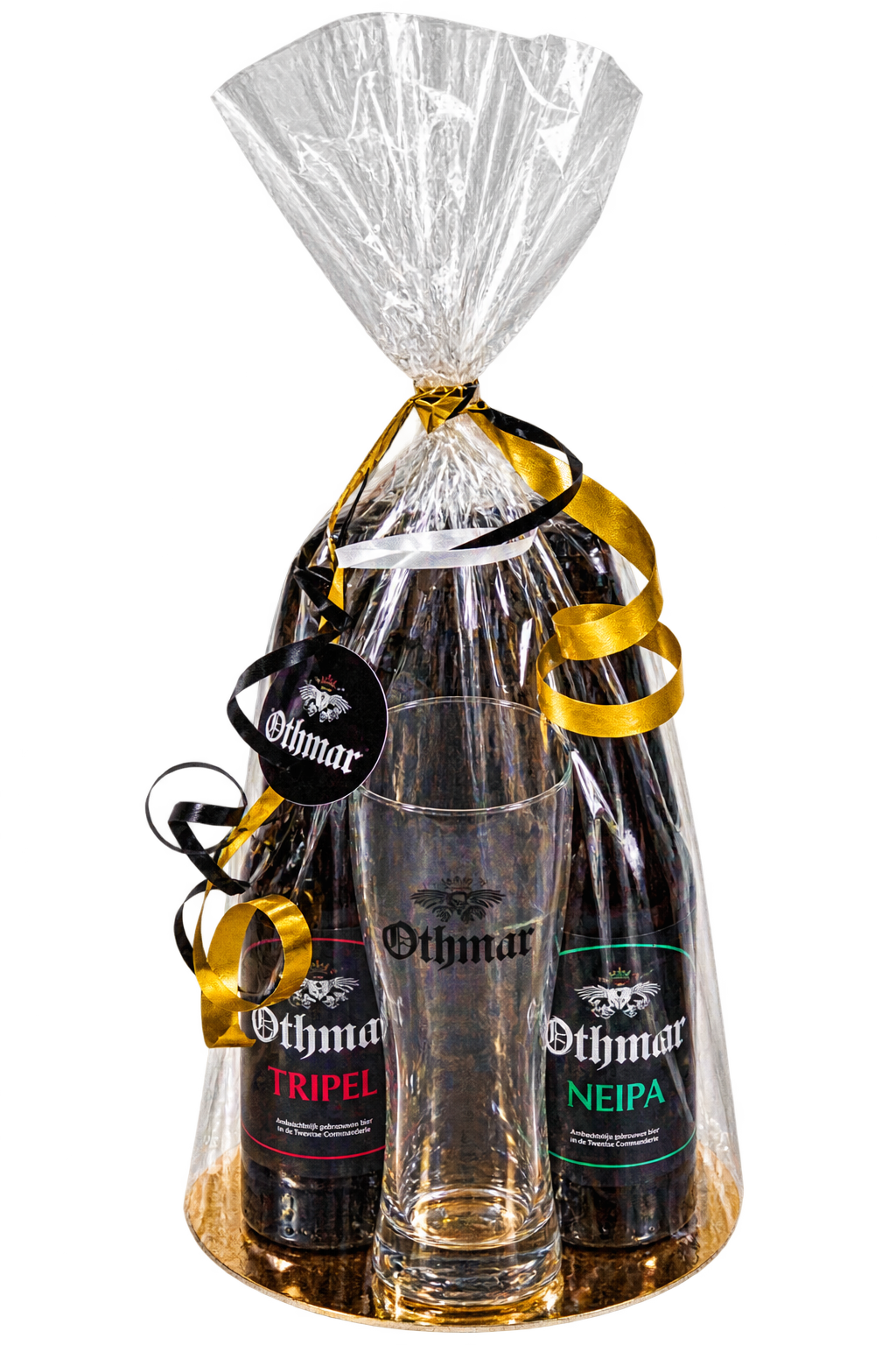 Diamantzak 2 bier en bierglas
