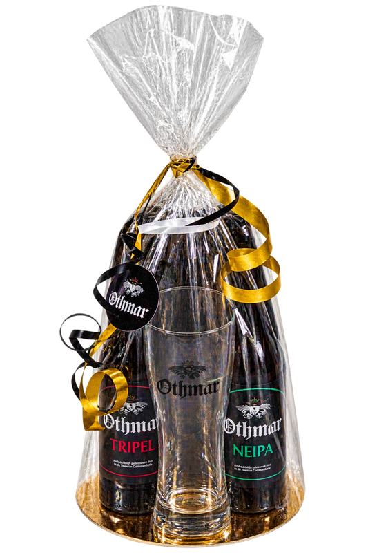 Diamantzak 2 bier en bierglas