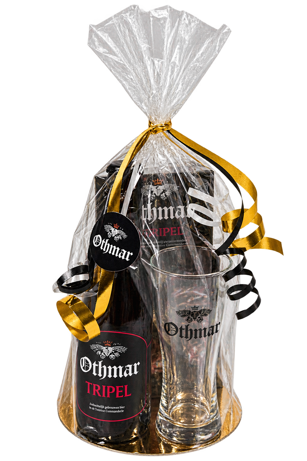 Diamantzak 3 bier en bierglas